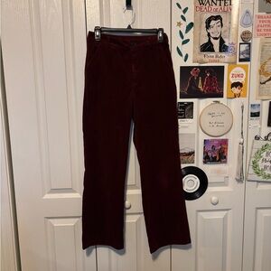 Cider Women's Burgundy Straight Leg Pants